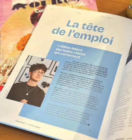 Killian Nébut, fondateur de Prémices Studio, dans un article de magazine