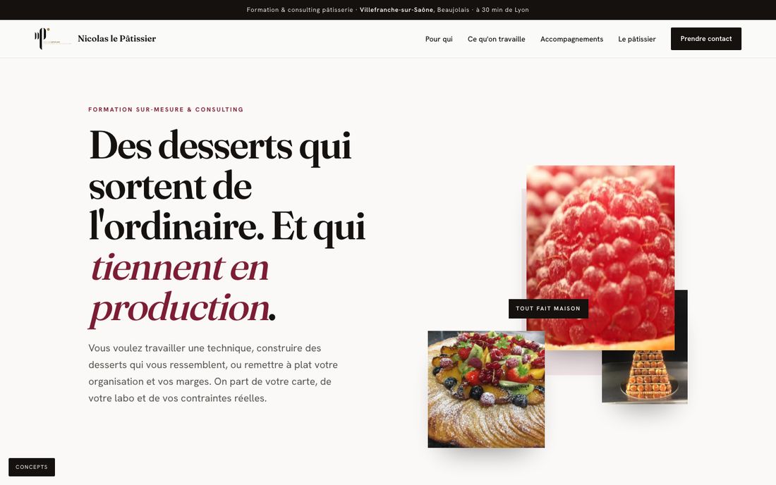 Site internet réalisé pour Philippe Nicolas